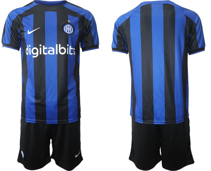 Cheap Men 2022-2023 Club Inter Milan home blue blank Soccer Jersey